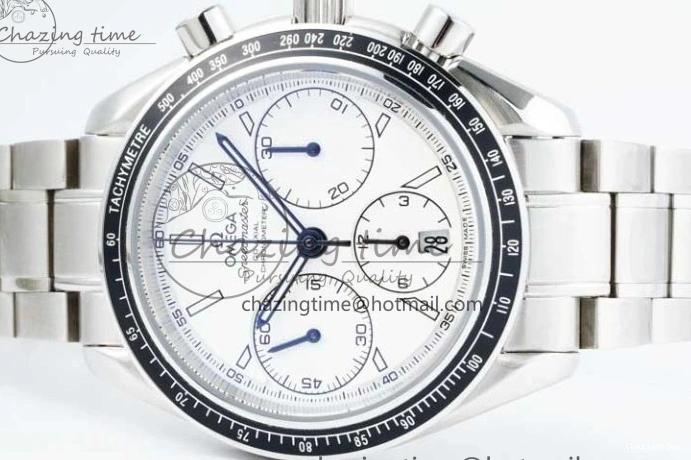 0512 Speedmaster Racing Master SS HKF Best Edition White Dial on SS Bracelet A Premium 7809